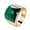 Gold Green Stone, variant on Men's Women's Stainless Steel Big Agate Gemstone Birthstone Ziron Engagement Ring Charming Crystal Cocktail Party Jewelry Silver Red Stone Size 10