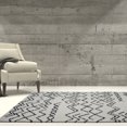 thumbnail image 2 of Ladole Rugs Sustainable Contemporary Trellis Machine Made Area Rugs Carpets in Ivory-Dark Grey, 2 of 4