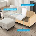 thumbnail image 5 of BALUS Sectional Sofa with Storage Ottomans, Small L-Shaped Sofa and Corduroy Couch for Living Room, Beige, 5 of 8