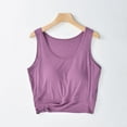 thumbnail image 3 of Gfyviroh Women's Tank Tops with Chest Pad Solid Color Crewneck Tops Casual Plus Size Sleeveless Summer Undershirts, 3 of 9