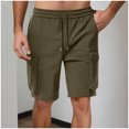 thumbnail image 2 of Mgmyaa Mens Casual Cargo Shorts Drawstring Classic Cargo Stretch Short with Pockets Army Green 3XL, 2 of 6