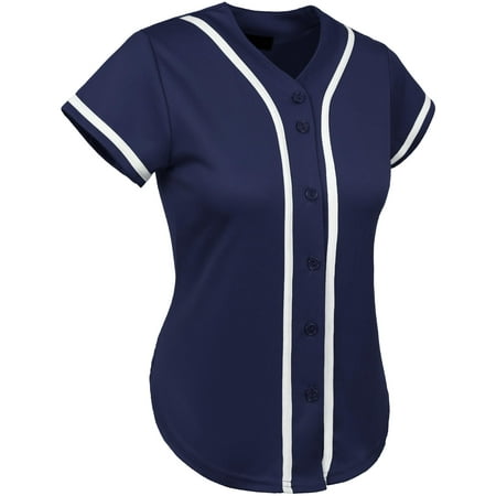 Women's Baseball Button Down Hip Hop Jersey (Best Hip Hop Singles)