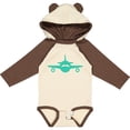 thumbnail image 3 of Inktastic Cute Teal Airplane Boys or Girls Long Sleeve Baby Bodysuit, 3 of 5