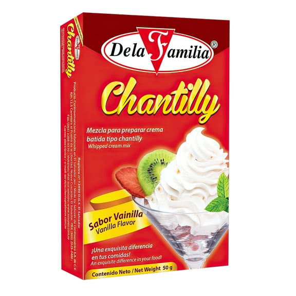 Chantilly Vanilla Flavor 50g – Family | Ideal for small decorations