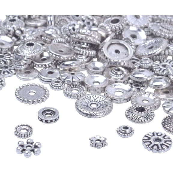 100 Gram Bali Style Antique Tibetan Silver Findings Jewelry Making DIY Metal Alloy Spacer Beads Deluxe New Mix 200-260pcs