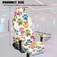 thumbnail image 4 of TSOVTHRID Colorful Paw Beige Print 4 PCS Gaming Chair Covers Slipcovers Non-Slip Dustproof Rotating Armchair Slipcovers Stretch Gamer Chair Cover with Armrest Covers, 4 of 7