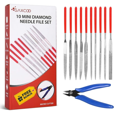 

Multipurpose Needle File Set Files Tools Round Files | Small For Metal Sanding Sanding Jewelers Hobby Wood And More | Free Bonus: Cutter
