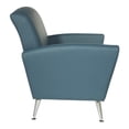 thumbnail image 4 of Club Chair in Dillon Blue Bonded Leather with Chrome Legs KD, 4 of 5