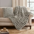 thumbnail image 3 of Home Essence Luxury Ruched Fur Throw, 3 of 4