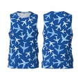 thumbnail image 2 of Gaeub Airplanes in the Sky Men's Mesh Basketball Jersey, Quick-Drying Sleeveless Top S-4XL, Loose Muscle Tank Top -3X-Large, 2 of 9