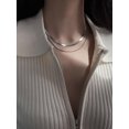 thumbnail image 3 of Collar de acero de titanio con cadena de huesos de serpiente de doble capa YONGSHENG, 3 of 5