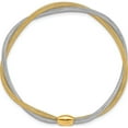 thumbnail image 2 of 14K Two-Tone Twisted Woven Mesh Stretch Bracelet (7 X 7.5) Made In Italy sf2827, 2 of 4