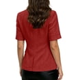 thumbnail image 6 of Hilenly Short Sleeve Blazers for Women Open Front Suit Jackets Lightweight Blazer for Work Casual, 6 of 8