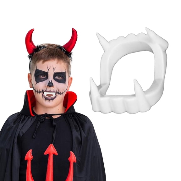 Clearance Under $5.29! Halloween Vampire Teeth, Costume Dress Up Fake Fangs for Cosplay Party Trick or Treat