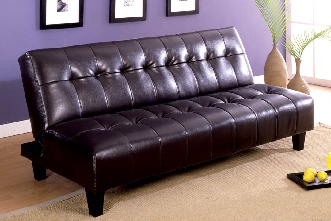 Belmont Leatherette Futon Sofa, Espresso