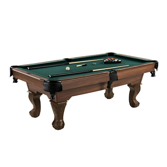 7.25 ft Winstead Pool Table - Full Size Billiard Table with Complete Accessories Set, Green, by Barrington Billiards