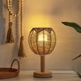 thumbnail image 3 of Miangastore Home Lighting Rattan Lamp Cover Handmade Woven Chandelier Retro Lampshade, 3 of 9