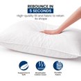thumbnail image 3 of Ryotei Down Alternative Standard Pillows 12 Pack (20x26) – Firm Loft Hotel Quality Bed Pillow – 100% Cotton T-235 Cover – Hypoallergenic, Washable & Long-Lasting Cluster Fiber Pillows in Bulk, 3 of 7