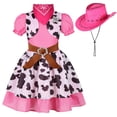 thumbnail image 2 of Conjunto de disfraz de vaquera Nuehoryu para niñas con sombrero de 3 a 4 años, 2 of 8