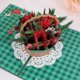 thumbnail image 4 of Etiqueta para flor 3D Pop-up tridimensional de felicitación de Navidad, cesta hecha a mano con tarjeta de Año Nuevo, sobre, suministros para fiesta, 4 of 4