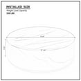 thumbnail image 7 of 31.49'' Round Coffee Table with Marble Texture, Modern Low Drum Circle Fiberglass Coffee Table, Side Table Accent Table for Living Room, Outdoor, No Need Assembly, White, 7 of 7