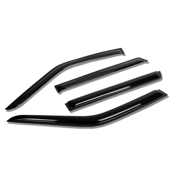 DNA Motoring WVS-T2-0058 For 1996 to 2004 Nissan Pathfinder R50 / Infiniti QX4 4pcs Window Visor Deflector Rain Guard (Dark Smoke) 97 98 99 00 01 02 03