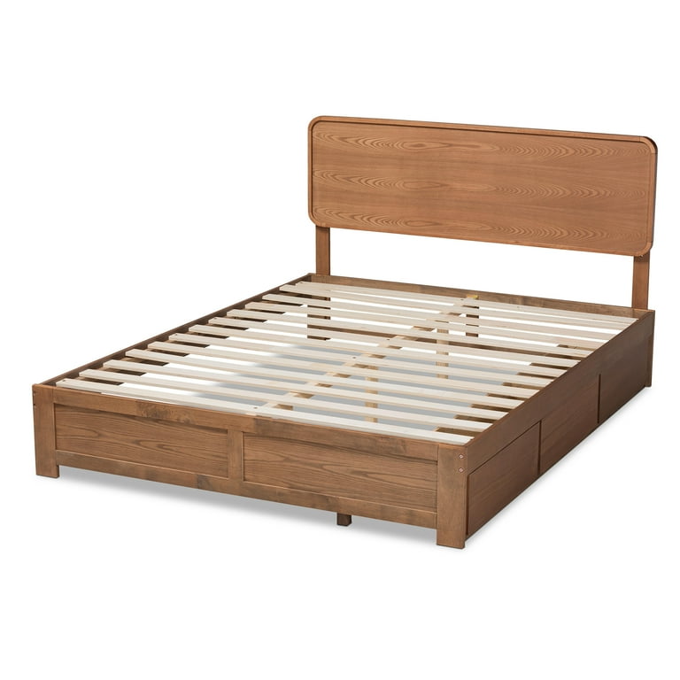 Baxton Studio Eleni Modern and Contemporary Transitional Ash Walnut Brown Finished Wood Queen Size 3-Drawer Platform Storage Bed Baxton Studio Eleni Modern and Contemporary Transitional Ash Walnut Brown Finished Wood Queen Size 3-Drawer Platform Storage Bed