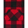 thumbnail image 4 of Wonder Nation Boys Long Sleeve Sleep Hoodie, One-Piece, Buffalo Check, Sizes XS-XXL, 4 of 4