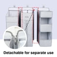 thumbnail image 5 of Orzbow 3-in1-Hanging Diaper Caddy For Baby Essentials | Crib Organizer No Sagging | Diaper Organizer for Changing Table, pack n play, Wall(Light Gray), 5 of 6