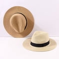thumbnail image 2 of XmhyTop Sombrero de paja negro, protector solar para varias ocasiones, tamaño 54 - 59 cm, 1, 2 of 5