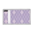 thumbnail image 2 of JIALIOU Nylon Trifold Card Wallet with ID Window Zipper Pocket for Men Women Teen Purple Block, 2 of 7