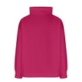 thumbnail image 6 of hotojiny Womens Sweatshirt Casual Long Sleeve Lightweight Turtleneck Sweatshirts Solid Color Loose Pullover Tops, 6 of 7