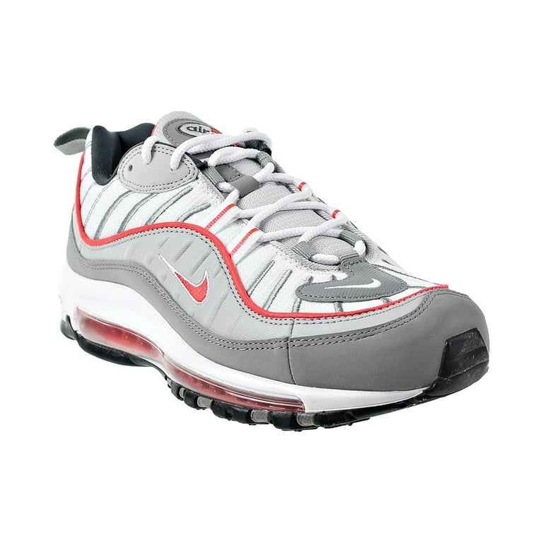 Nike Air Max 98 Men's Shoes Particle Grey-Track Red ci3693-001