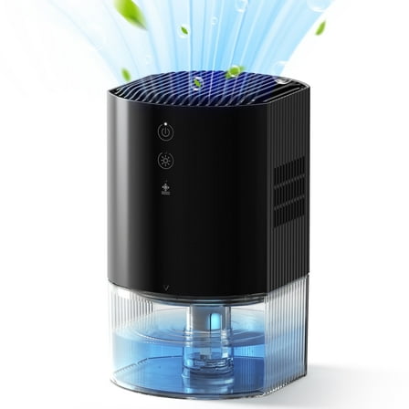 KLOUDIC 33Oz Dehumidifier Small Dehumidifiers for Room 280sq.ft with Auto-off, 7 Colors LED Light