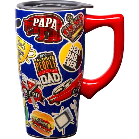 DAD 18 OUNCE CERAMIC TRAVEL MUG