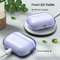 thumbnail image 6 of ULAK AirPods Pro 2 Case Cover Clear, Cute Slim Case for Apple Airpods Pro 2nd Generation 2022 with Key Ring, Shockproof Airpod Pro 2 Gen Case Skin for Women Men, Transparent Purple, 6 of 9