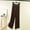 Coffee wide leg pants for women plus size a1, variant on Women Plus Size Wide Leg Pants Flowy Casual Loose Long Trousers for Travel Elastic Waist Palazzo Pants Beach Lounge Summer Clothes, Purple 5XL
