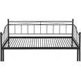 thumbnail image 2 of Metal Daybed with Trundle, Twin Size Daybed Frame with Heavy Duty Slats, Modern Space Saving Sofa Bed for Bedroom Living Room, 2 of 7