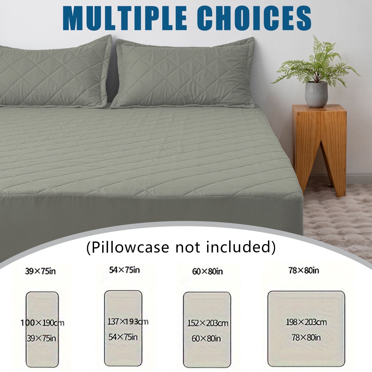 Waterproof Mattress Protector, Noiseless Full Size Mattress Pad with Deep Pocket Fitted Up to 11",Breathable Fitted Sheet Quilted Mattress Pad Cover (Black,Full)