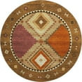 thumbnail image 2 of Addison Rugs Mayfield Washable Southwest Aztec Brown Round Rug, 8' x 8', 2 of 5