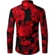 thumbnail image 2 of Nuevas camisas para hombre, manga larga, estampado de flores en 3D, solapa con botones, ropa de verano para hombre, camisetas de moda para fiesta de graduación, cumpleaños y novio, 2 of 5