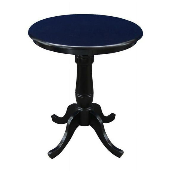 36 x 30 in. Round Top Pedestal Dining Table - Black