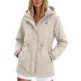 thumbnail image 2 of Windbreaker Jacket Women Spring Fall Long Sleeve Windproof Waterproof Zip Up Hooded Travel Hiking Jackets with Pockets, 2 of 5