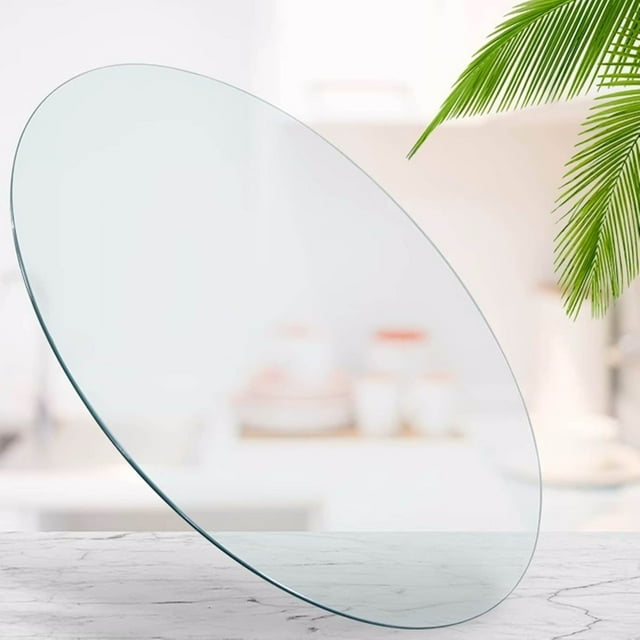 Noble House 42" Round Tempered Glass Tabletop,Transparent