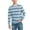 Anchor Blue Heather, variant on Nautica Mens Striped Ribbed Trim Crewneck Sweater