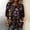 Black3, variant on 3/4 Sleeve Tops for Women,floral Print Tshirts Round Neck Loose Fit 3/4 Sleeve Tops for Women Pleated Shirts Fall T Shirts Tunic Tops Graphic Fall Outfits for Women,Blackish Green,L