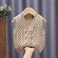 thumbnail image 3 of fatyb Toddler Baby Sweater Vest Sleeveless Button down V Neck School Uniform Cardigan for Boys Girls, 3 of 7