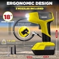 thumbnail image 3 of Bullseye Pro Tire Inflator with Pressure Gauge, Compact and Portable, Automatic Shut Off, 150 PSI Max, USB Home Rechargeable and Cord for Vehicular Use As Seen On TV, Yellow, 3 of 7