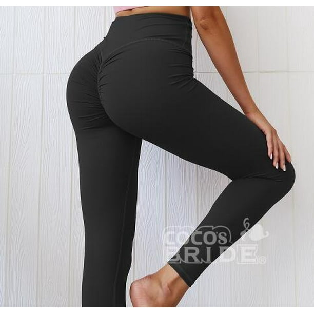 High Quality Scrunch Booty Fitness Athletic Leggings Women Soft Nylon Plain  Wrokout Sport Training Tights Pants 