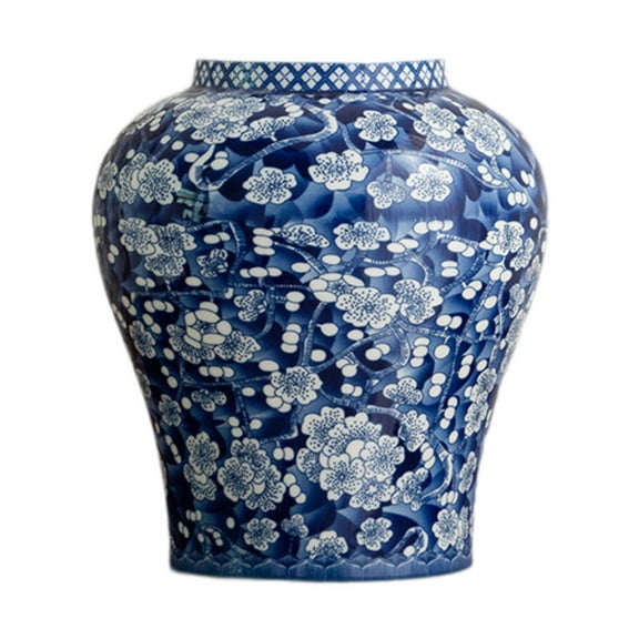 CoudarTitie Ceramic Flower Vase Floral Arrangement Traditional Elegant Flower Organizer Blue Dark Blue